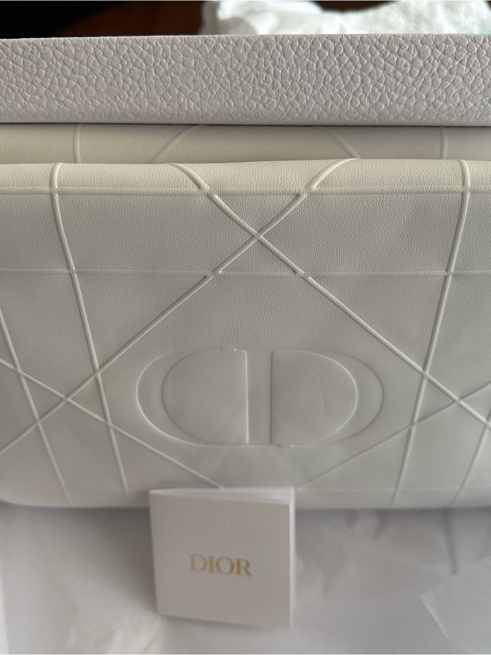 Dior Cream Quilted CD bag